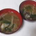 きらり流れ星's cooksnap of when they made 白菜・小松菜たっぷりな味噌汁.