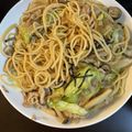 きゃさりん☆彡's cooksnap of when they made めんつゆで、キャベツと豚バラの和風パスタ.
