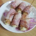 ちーゆづアーちゃん☆'s cooksnap of when they made スティックチーズのちくわとベーコン巻き.