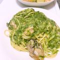 ちゃんさやお's cooksnap of when they made 生青海苔と牡蠣のクリームパスタ.