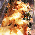 クック1H90Q0☆'s cooksnap of when they made ほうれん草とウインナーのチーズ焼き.