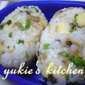 yukiはぴ's cooksnap of when they made ちりめん山椒とチーズのおにぎり★.