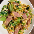 KUUUUUUMIN's cooksnap of when they made 簡単！小松菜とベーコンの玉子炒め.
