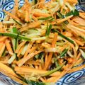 なとか's cooksnap of when they made 常備菜　人参とキュウリのごまポン酢和え.