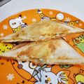 なるchan's cooksnap of when they made リンゴとクリームチーズのホットサンド☆.