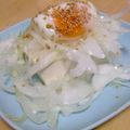 とも駅's cooksnap of when they made 新タマネギと豆腐の温玉サラダ.