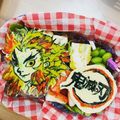 HANAsmile2's cooksnap of when they made 鬼滅の刃　煉獄杏寿郎　オブアート弁当！.