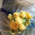 理世☆'s cooksnap of when they made じゃが芋・大根葉・炒り卵のマヨサラダ♪.