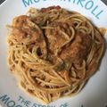 L9OUN0☆'s cooksnap of when they made ツナとエビの濃厚トマトクリームパスタ.