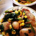 eユキさん's cooksnap of when they made コーンほうれん草ウインナーバタぽん炒め☆.