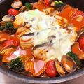 momナナ's cooksnap of when they made たらのチーズトマトパッツァ.