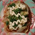inLondon's cooksnap of when they made 新玉×セロリのチリマヨチーズトースト.