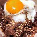 サンタJr's cooksnap of when they made 牛こま切れ肉のすき焼きソテー　半熟卵添え.