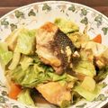 おすわりつんこ's cooksnap of when they made クリームチーズ味噌だれ鮭ちゃんちゃん焼き.