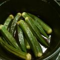むっひー's cooksnap of when they made ストウブ【staub】*オクラの焼き浸し.