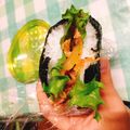 ♬ぶちこ♬'s cooksnap of when they made ★おにぎりバーガー★運動会のお弁当に♪.