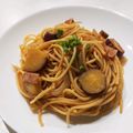 κuκο's cooksnap of when they made さつまいもベーコンのバター醤油スパゲティ.