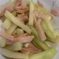 Kaon．'s cooksnap of when they made はやとうりのベーコン炒め.