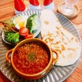 gomapon's cooksnap of when they made 野菜たっぷりキーマカレー＆ナン.
