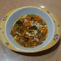 ラリー＆サラ's cooksnap of when they made 老犬に優しい キノコかぼちゃのスープご飯.