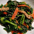 ☆クッキングパンダ☆'s cooksnap of when they made ズボラ★小松菜と人参と油揚げの炒め物.