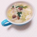 まあまま☆0403's cooksnap of when they made きのこと白菜の食べる野菜かきたまスープ鍋.