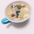 まあまま☆0403's cooksnap of when they made きのこと白菜の食べる野菜かきたまスープ鍋.