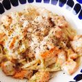 まりんごっこ's cooksnap of when they made 簡単❤鮭と白菜のクリームパスタ❤.