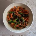 紅茶とチーズケーキ's cooksnap of when they made レンジで簡単！にんじんとピーマンのナムル.