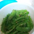 凪なぎ's cooksnap of when they made ★常備菜★レンジで簡単絹さやの胡麻和え.
