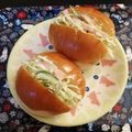 ☆hikonyan☆'s cooksnap of when they made キャベツとハムきゅうりのからしマヨサンド.