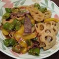 nemuchan's cooksnap of when they made 豚肉茄子と甘とう美人の生姜焼き.