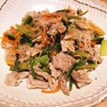 豆乳pudding's cooksnap of when they made 豚肉×人参×春雨♡丼&おかずに♪簡単炒め.