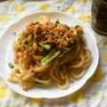 花時計咲いた's cooksnap of when they made 甘辛そぼろの焼うどん.