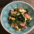 栗丸うさぎ's cooksnap of when they made ほうれん草・卵・ハムの炒めもの♪.