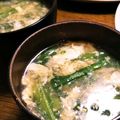 クリーピングタイム☆'s cooksnap of when they made 暖まります♪春菊のかき玉汁。.
