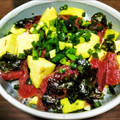 ⭐とっくん⭐'s cooksnap of when they made 刺身＆アボガド！ザクっと和えて海鮮丼！.