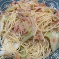 IMKI's cooksnap of when they made 美味！桜エビとキャベツのペペロンチーノ☆.
