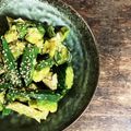 カズ形33's cooksnap of when they made オクラとアボカドのワサビ和え.