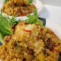ｸﾏﾘｴ's cooksnap of when they made ■ソーセージ＆さつま芋のチーズカレーご飯.