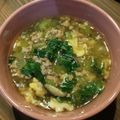 じゅんころんろん's cooksnap of when they made ぽかぽか♡小松菜とひき肉の生姜スープ.