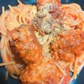 tekkokko☆'s cooksnap of when they made 「カリオストロの城」ミートボールパスタ.