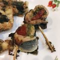 ブレイン食堂's cooksnap of when they made 秋刀魚とまとジェノベーゼのピンチョス.