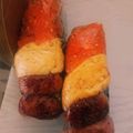 こももさん's cooksnap of when they made 小さな『のり弁』☆スティックおにぎり！.