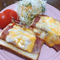 あんまかろん☆'s cooksnap of when they made ベーコンエッグトースト.