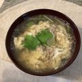 caruga's cooksnap of when they made 三つ葉が主役！挽肉とたっぷり三つ葉のお汁.