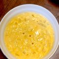 けーこころん's cooksnap of when they made 離乳食中期。3分で鶏ひき肉の親子丼.