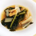 ★ぴよぴよ501★'s cooksnap of when they made 大根と油揚げのお味噌汁（大根の葉入り）.