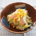 バカリャウ's cooksnap of when they made ハム＆コーン入りキャベツサラダ.