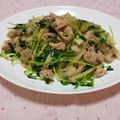 みかかめ's cooksnap of when they made 豆苗と豚肉のポン酢炒め.